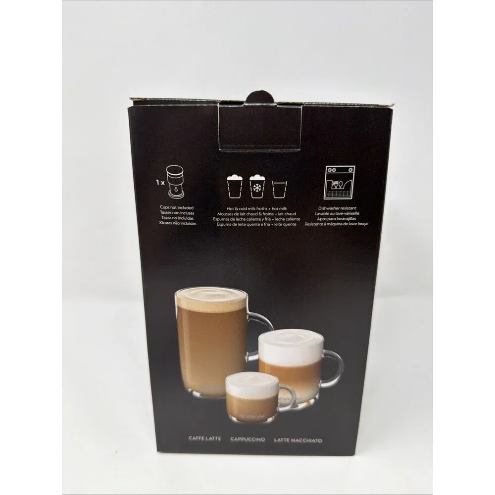 Nespresso Aeroccino XL Milk Frother: Electric Black Frother Wand 13.5oz Capacity